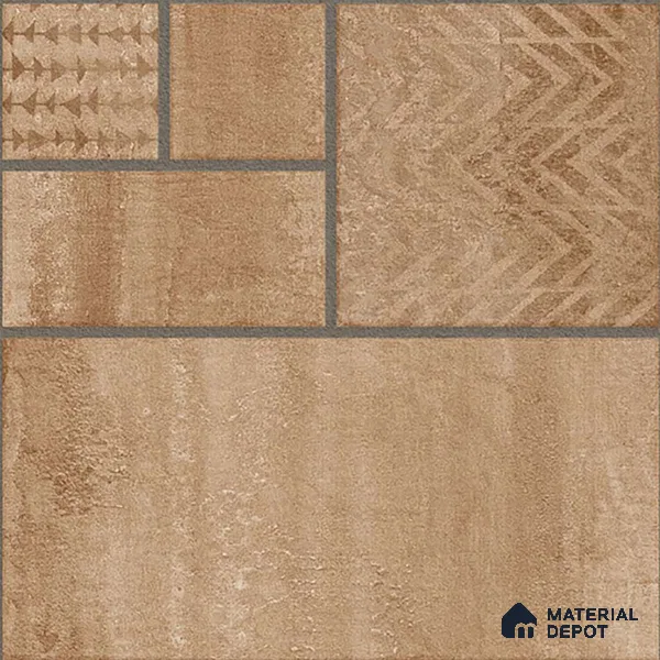 Moroccan Look Floor Tile TL 09397 | Matte Finish 2 ft x 2 ft Vitrified Tile - 12 mm | Suitable For Courtyard, Balcony, Corridor | Please Expect a Slight Variation of Pattern
