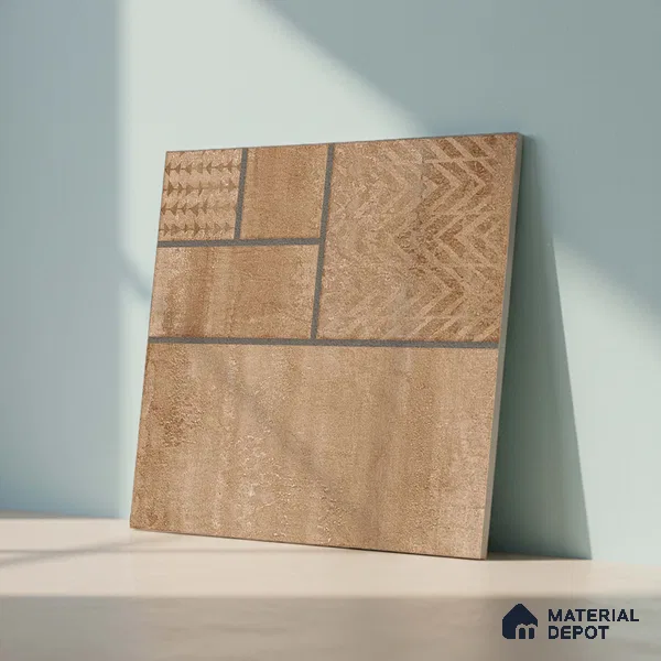 Moroccan Look Floor Tile TL 09397 | Matte Finish 2 ft x 2 ft Vitrified Tile - 12 mm | Suitable For Courtyard, Balcony, Corridor | Please Expect a Slight Variation of Pattern