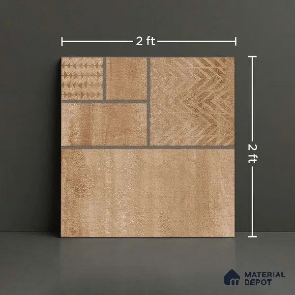 Moroccan Look Floor Tile TL 09397 | Matte Finish 2 ft x 2 ft Vitrified Tile - 12 mm | Suitable For Courtyard, Balcony, Corridor | Please Expect a Slight Variation of Pattern