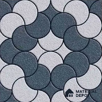 Patterned Look Floor Tile TL 09377 | Matte Finish 16 x 16 inch Vitrified Tile - 12 mm | Suitable For Kitchen, Bathroom, Bedroom & Office | Pattern Alignment May Vary | 2-3 mm Spacer is Mandatory