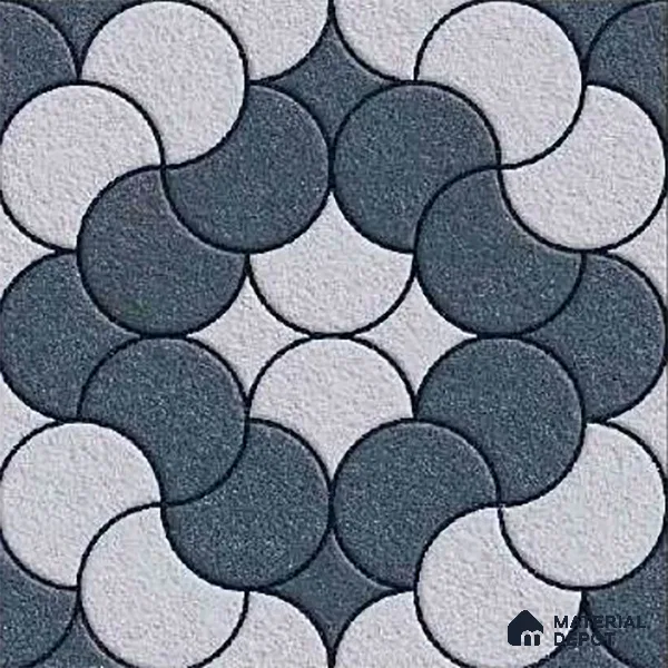 Patterned Look Floor Tile TL 09377 | Matte Finish 16 x 16 inch Vitrified Tile - 12 mm | Suitable For Kitchen, Bathroom, Bedroom & Office | Pattern Alignment May Vary | 2-3 mm Spacer is Mandatory