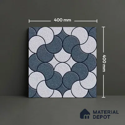 Patterned Look Floor Tile TL 09377 | Matte Finish 16 x 16 inch Vitrified Tile - 12 mm | Suitable For Kitchen, Bathroom, Bedroom & Office | Pattern Alignment May Vary | 2-3 mm Spacer is Mandatory