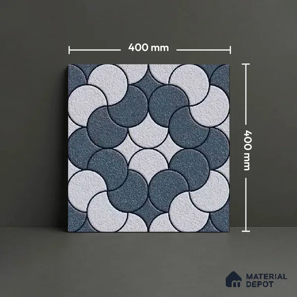 Patterned Look Floor Tile TL 09377 | Matte Finish 16 x 16 inch Vitrified Tile - 12 mm | Suitable For Kitchen, Bathroom, Bedroom & Office | Pattern Alignment May Vary | 2-3 mm Spacer is Mandatory