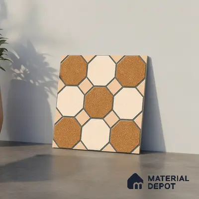 Stone Look Floor Tile TL 09366 B | Matte Finish 16 x 16 inch Vitrified Tile - 12 mm | Suitable For Kitchen, Bathroom, Bedroom & Office | Pattern Alignment May Vary | 2-3 mm Spacer is Mandatory