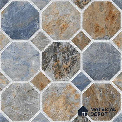 Stone Look Floor Tile TL 09366 C | Matte Finish 16 x 16 inch Vitrified Tile - 12 mm | Suitable For Kitchen, Bathroom, Bedroom & Office | Pattern Alignment May Vary | 2-3 mm Spacer is Mandatory