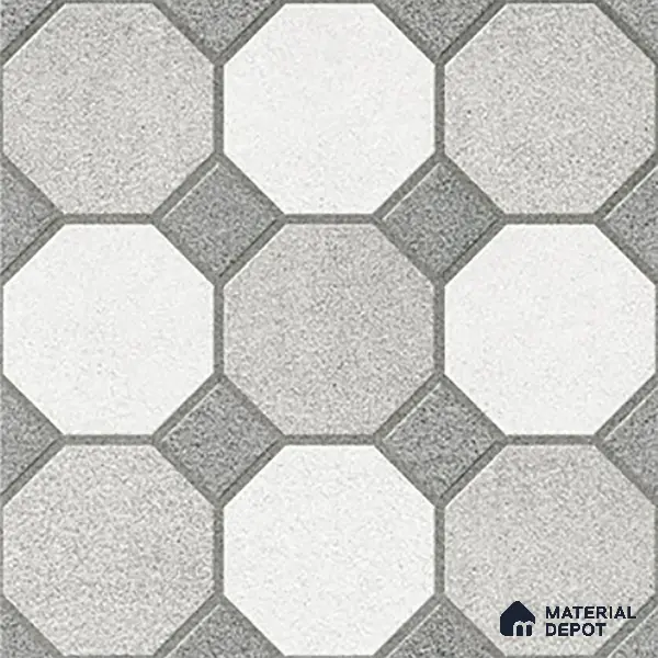 Stone Look Floor Tile TL 09366 | Matte Finish 16 x 16 inch Vitrified Tile - 12 mm | Suitable For Kitchen, Bathroom, Bedroom & Office | Pattern Alignment May Vary | 2-3 mm Spacer is Mandatory