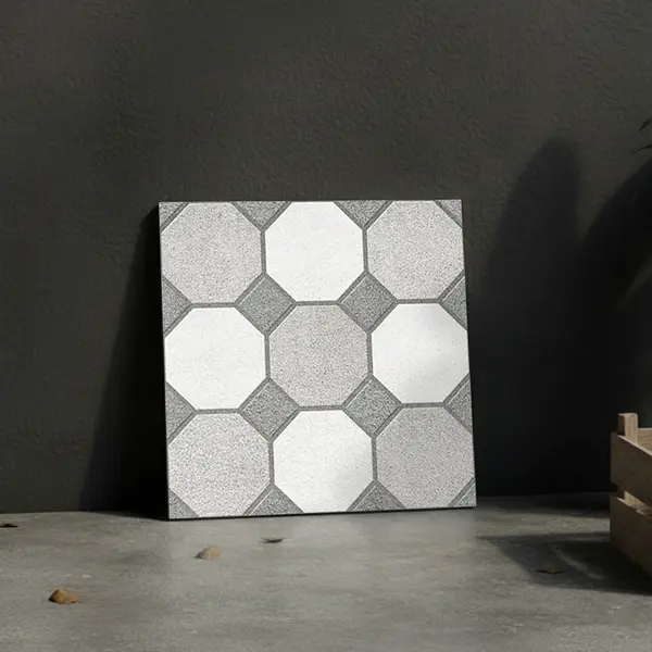 Stone Look Floor Tile TL 09366 | Matte Finish 16 x 16 inch Vitrified Tile - 12 mm | Suitable For Kitchen, Bathroom, Bedroom & Office | Pattern Alignment May Vary | 2-3 mm Spacer is Mandatory