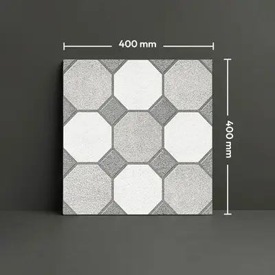 Stone Look Floor Tile TL 09366 | Matte Finish 16 x 16 inch Vitrified Tile - 12 mm | Suitable For Kitchen, Bathroom, Bedroom & Office | Pattern Alignment May Vary | 2-3 mm Spacer is Mandatory