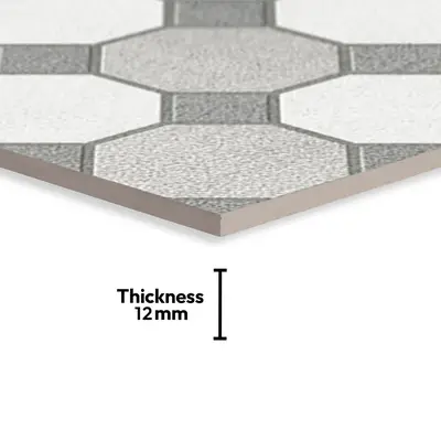 Stone Look Floor Tile TL 09366 | Matte Finish 16 x 16 inch Vitrified Tile - 12 mm | Suitable For Kitchen, Bathroom, Bedroom & Office | Pattern Alignment May Vary | 2-3 mm Spacer is Mandatory