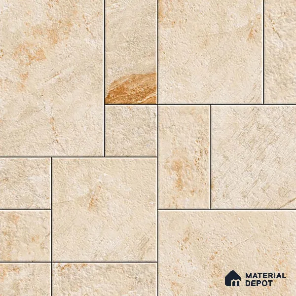 Stone Floor Tile TL 09404 C Canyon Oak 2 ft x 2 ft Matte Finish Anti Skid Vitrified Tile - 12 mm | Suitable for Balcony, Terrace & Coutyard