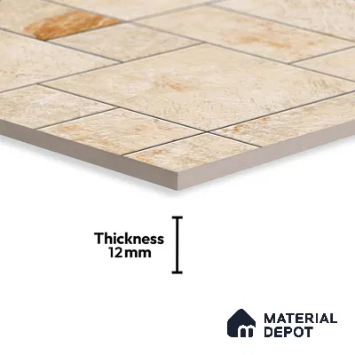 Stone Floor Tile TL 09404 C Canyon Oak 2 ft x 2 ft Matte Finish Anti Skid Vitrified Tile - 12 mm | Suitable for Balcony, Terrace & Coutyard