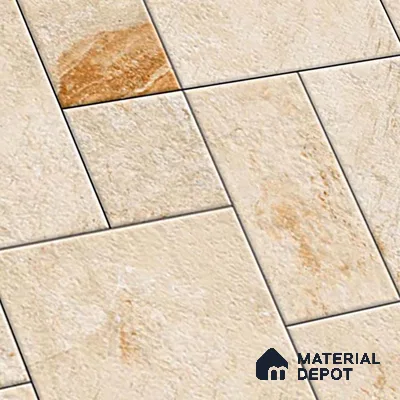 Stone Floor Tile TL 09404 C Canyon Oak 2 ft x 2 ft Matte Finish Anti Skid Vitrified Tile - 12 mm | Suitable for Balcony, Terrace & Coutyard