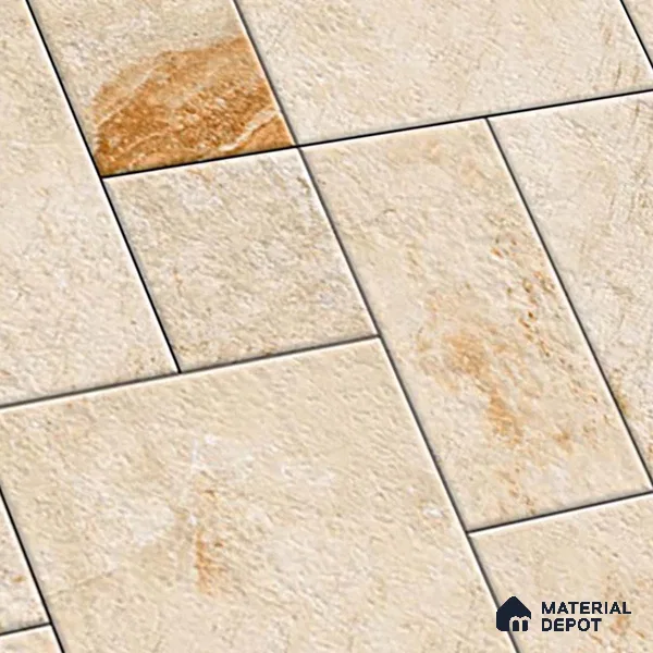 Stone Floor Tile TL 09404 C Canyon Oak 2 ft x 2 ft Matte Finish Anti Skid Vitrified Tile - 12 mm | Suitable for Balcony, Terrace & Coutyard