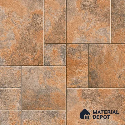 Stone Floor Tile TL 09404 D Umber Ridge 2 ft x 2 ft Matte Finish Anti Skid Vitrified Tile - 12 mm | Suitable for Balcony, Terrace & Coutyard