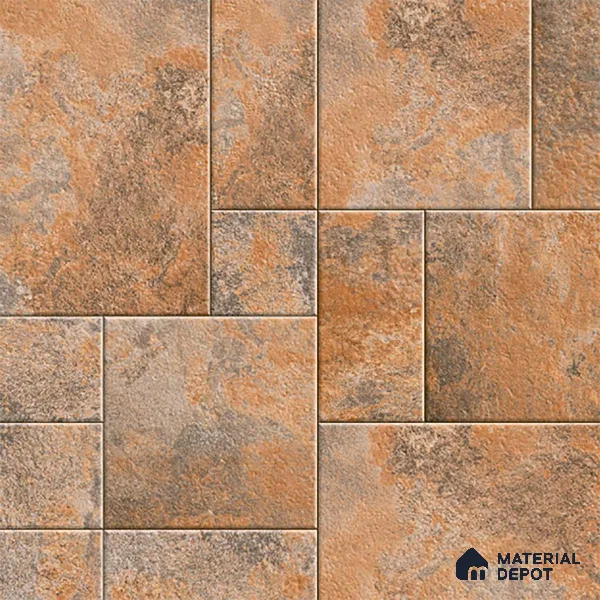 Stone Floor Tile TL 09404 D Umber Ridge 2 ft x 2 ft Matte Finish Anti Skid Vitrified Tile - 12 mm | Suitable for Balcony, Terrace & Coutyard