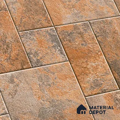 Stone Floor Tile TL 09404 D Umber Ridge 2 ft x 2 ft Matte Finish Anti Skid Vitrified Tile - 12 mm | Suitable for Balcony, Terrace & Coutyard