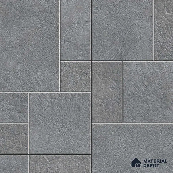 Stone Floor Tile TL 09404 Storm Slate 2 ft x 2 ft Matte Finish Anti Skid Vitrified Tile - 12 mm | Suitable for Balcony, Terrace & Coutyard