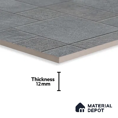 Stone Floor Tile TL 09404 Storm Slate 2 ft x 2 ft Matte Finish Anti Skid Vitrified Tile - 12 mm | Suitable for Balcony, Terrace & Coutyard
