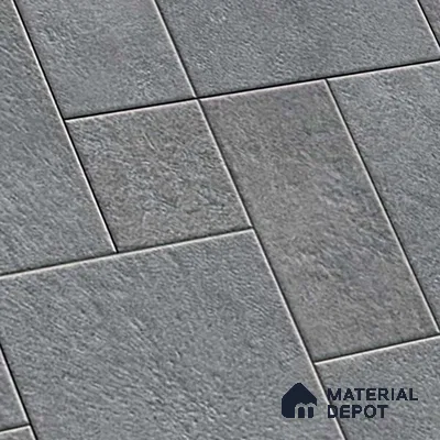Stone Floor Tile TL 09404 Storm Slate 2 ft x 2 ft Matte Finish Anti Skid Vitrified Tile - 12 mm | Suitable for Balcony, Terrace & Coutyard