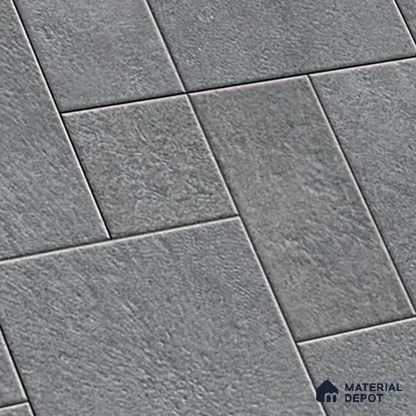 Stone Floor Tile TL 09404 Storm Slate 2 ft x 2 ft Matte Finish Anti Skid Vitrified Tile - 12 mm | Suitable for Balcony, Terrace & Coutyard