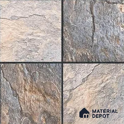 Stone Look Floor Tile TL 09370 | Matte Finish 16 x 16 inch Vitrified Tile - 12 mm | Suitable For Kitchen, Bathroom, Bedroom & Office | Pattern Alignment May Vary | 2-3 mm Spacer is Mandatory