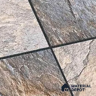 Stone Look Floor Tile TL 09370 | Matte Finish 16 x 16 inch Vitrified Tile - 12 mm | Suitable For Kitchen, Bathroom, Bedroom & Office | Pattern Alignment May Vary | 2-3 mm Spacer is Mandatory