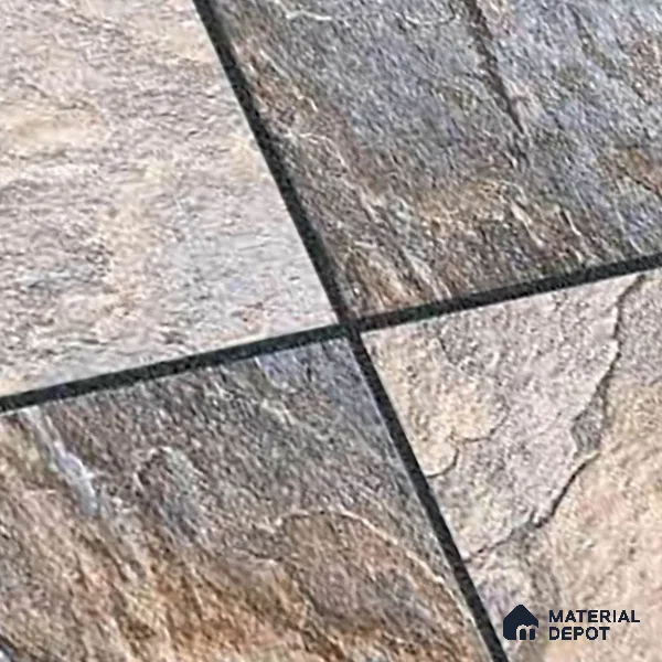 Stone Look Floor Tile TL 09370 | Matte Finish 16 x 16 inch Vitrified Tile - 12 mm | Suitable For Kitchen, Bathroom, Bedroom & Office | Pattern Alignment May Vary | 2-3 mm Spacer is Mandatory