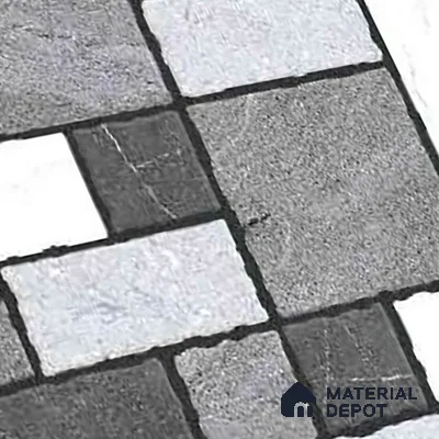 Stone Look Floor Tile TL 09375 | Matte Finish 16 x 16 inch Vitrified Tile - 12 mm | Suitable For Kitchen, Bathroom, Bedroom & Office | Pattern Alignment May Vary | 2-3 mm Spacer is Mandatory