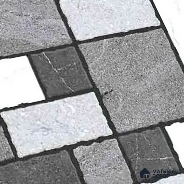 Stone Look Floor Tile TL 09375 | Matte Finish 16 x 16 inch Vitrified Tile - 12 mm | Suitable For Kitchen, Bathroom, Bedroom & Office | Pattern Alignment May Vary | 2-3 mm Spacer is Mandatory