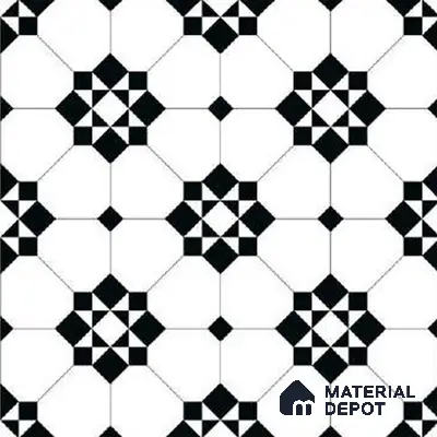 Moroccan Look Floor Tile TL 09386 | Matte Finish 16 x 16 inch Vitrified Tile - 12 mm | Suitable For Kitchen, Bathroom, Bedroom & Office | Pattern Alignment May Vary | 2-3 mm Spacer is Mandatory