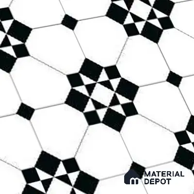 Moroccan Look Floor Tile TL 09386 | Matte Finish 16 x 16 inch Vitrified Tile - 12 mm | Suitable For Kitchen, Bathroom, Bedroom & Office | Pattern Alignment May Vary | 2-3 mm Spacer is Mandatory