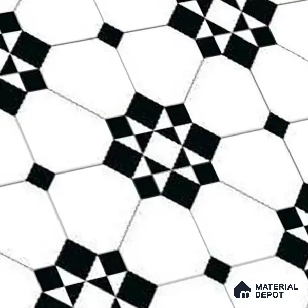Moroccan Look Floor Tile TL 09386 | Matte Finish 16 x 16 inch Vitrified Tile - 12 mm | Suitable For Kitchen, Bathroom, Bedroom & Office | Pattern Alignment May Vary | 2-3 mm Spacer is Mandatory