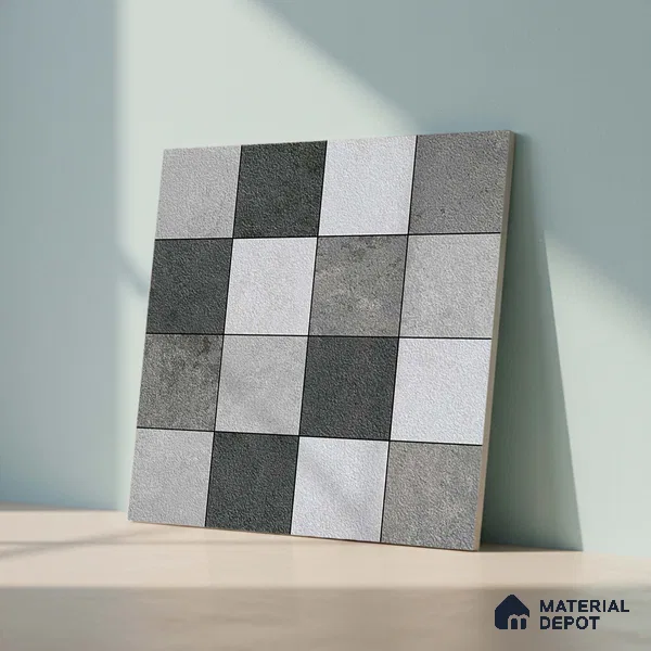 Stone Look Floor Tile TL 09405 | Matte Finish 2 ft x 2 ft Vitrified Tile - 12 mm | Suitable For Kitchen, Bathroom, Bedroom & Office
