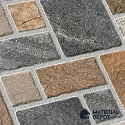 Stone Look Floor Tile TL 09368 | Matte Finish 16 x 16 inch Vitrified Tile - 12 mm | Suitable For Kitchen, Bathroom, Bedroom & Office | Pattern Alignment May Vary | 2-3 mm Spacer is Mandatory