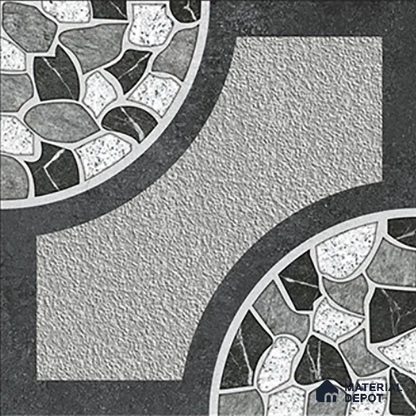 Patterned Look Floor Tile TL 09363 B | Matte Finish 16 x 16 inch Vitrified Tile - 12 mm | Suitable For Kitchen, Bathroom, Bedroom & Office | Pattern Alignment May Vary | 2-3 mm Spacer is Mandatory