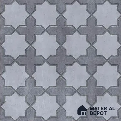 Geometric Look Floor Tile TL 09373 | Matte Finish 16 x 16 inch Vitrified Tile - 12 mm | Suitable For Kitchen, Bathroom, Bedroom & Office | Pattern Alignment May Vary | 2-3 mm Spacer is Mandatory