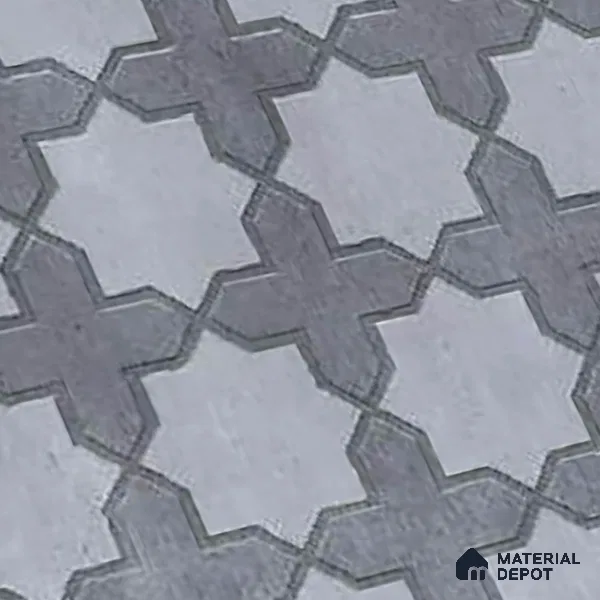 Geometric Look Floor Tile TL 09373 | Matte Finish 16 x 16 inch Vitrified Tile - 12 mm | Suitable For Kitchen, Bathroom, Bedroom & Office | Pattern Alignment May Vary | 2-3 mm Spacer is Mandatory
