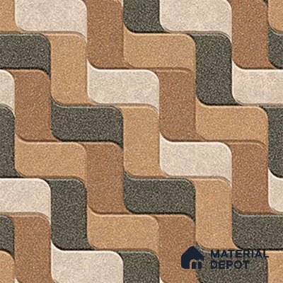 Patterned Look Floor Tile TL 09369 B | Matte Finish 16 x 16 inch Vitrified Tile - 12 mm | Suitable For Kitchen, Bathroom, Bedroom & Office | Pattern Alignment May Vary | 2-3 mm Spacer is Mandatory