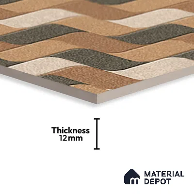 Patterned Look Floor Tile TL 09369 B | Matte Finish 16 x 16 inch Vitrified Tile - 12 mm | Suitable For Kitchen, Bathroom, Bedroom & Office | Pattern Alignment May Vary | 2-3 mm Spacer is Mandatory