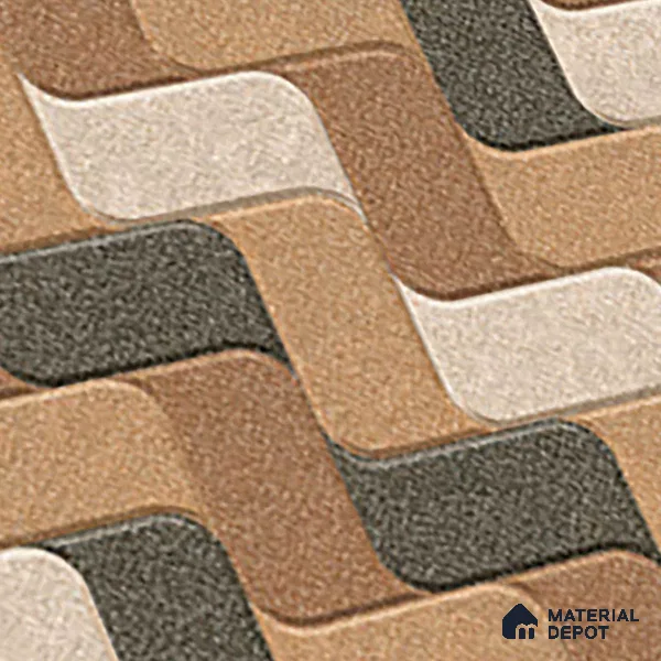 Patterned Look Floor Tile TL 09369 B | Matte Finish 16 x 16 inch Vitrified Tile - 12 mm | Suitable For Kitchen, Bathroom, Bedroom & Office | Pattern Alignment May Vary | 2-3 mm Spacer is Mandatory