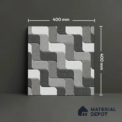 Patterned Look Floor Tile TL 09369 | Matte Finish 16 x 16 inch Vitrified Tile - 12 mm | Suitable For Kitchen, Bathroom, Bedroom & Office | Pattern Alignment May Vary | 2-3 mm Spacer is Mandatory