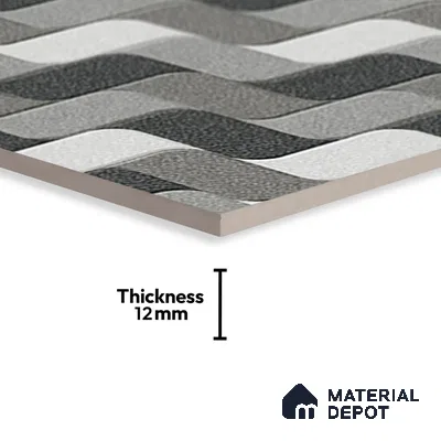 Patterned Look Floor Tile TL 09369 | Matte Finish 16 x 16 inch Vitrified Tile - 12 mm | Suitable For Kitchen, Bathroom, Bedroom & Office | Pattern Alignment May Vary | 2-3 mm Spacer is Mandatory