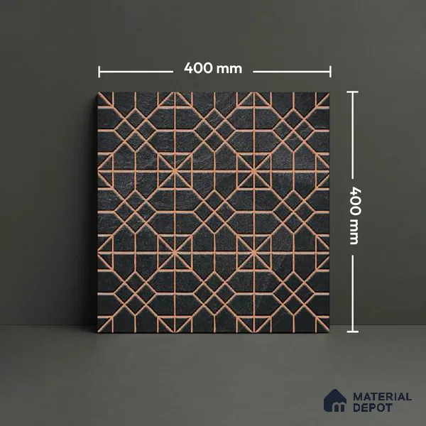 Stone Look Floor Tile TL 09374 | Matte Finish 16 x 16 inch Vitrified Tile - 12 mm | Suitable For Kitchen, Bathroom, Bedroom & Office | Pattern Alignment May Vary | 2-3 mm Spacer is Mandatory