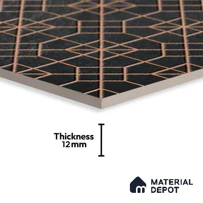 Stone Look Floor Tile TL 09374 | Matte Finish 16 x 16 inch Vitrified Tile - 12 mm | Suitable For Kitchen, Bathroom, Bedroom & Office | Pattern Alignment May Vary | 2-3 mm Spacer is Mandatory