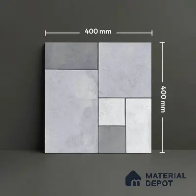 Stone Look Floor Tile TL 09372 | Matte Finish 16 x 16 inch Vitrified Tile - 12 mm | Suitable For Kitchen, Bathroom, Bedroom & Office | Pattern Alignment May Vary | 2-3 mm Spacer is Mandatory