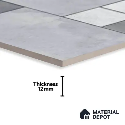 Stone Look Floor Tile TL 09372 | Matte Finish 16 x 16 inch Vitrified Tile - 12 mm | Suitable For Kitchen, Bathroom, Bedroom & Office | Pattern Alignment May Vary | 2-3 mm Spacer is Mandatory