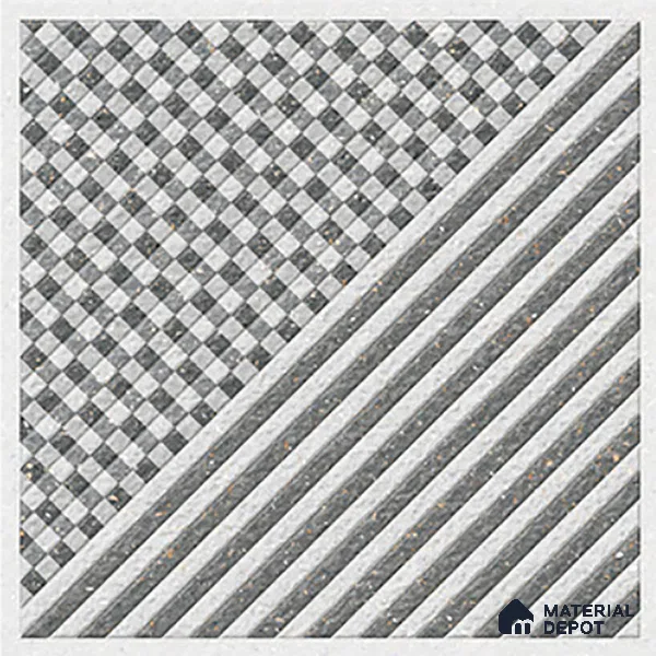 Patterned Look Floor Tile TL 09362 | Matte Finish 16 x 16 inch Vitrified Tile - 12 mm | Suitable For Kitchen, Bathroom, Bedroom & Office | Pattern Alignment May Vary | 2-3 mm Spacer is Mandatory