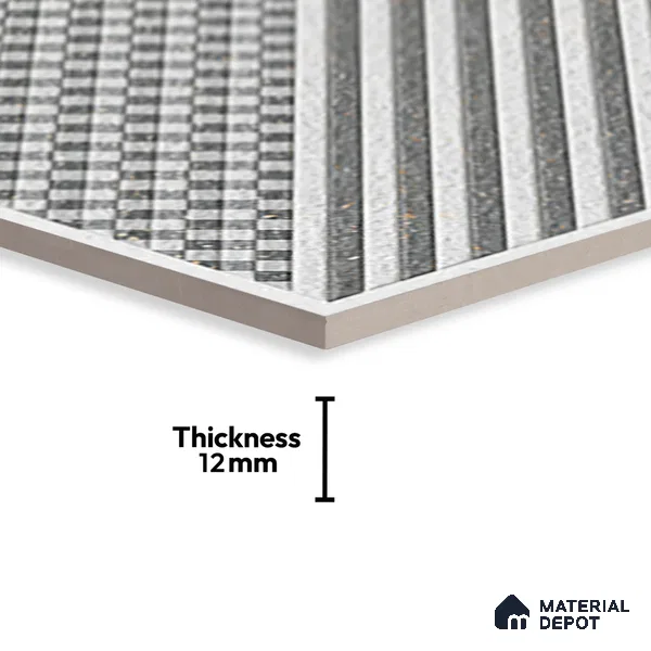 Patterned Look Floor Tile TL 09362 | Matte Finish 16 x 16 inch Vitrified Tile - 12 mm | Suitable For Kitchen, Bathroom, Bedroom & Office | Pattern Alignment May Vary | 2-3 mm Spacer is Mandatory