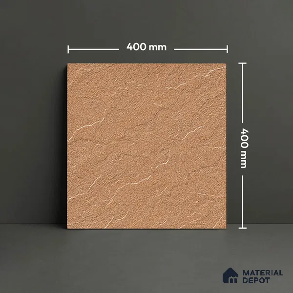 Stone Look Floor Tile TL 09367 C | Matte Finish 16 x 16 inch Vitrified Tile - 12 mm | Suitable For Kitchen, Bathroom, Bedroom & Office | Pattern Alignment May Vary | 2-3 mm Spacer is Mandatory