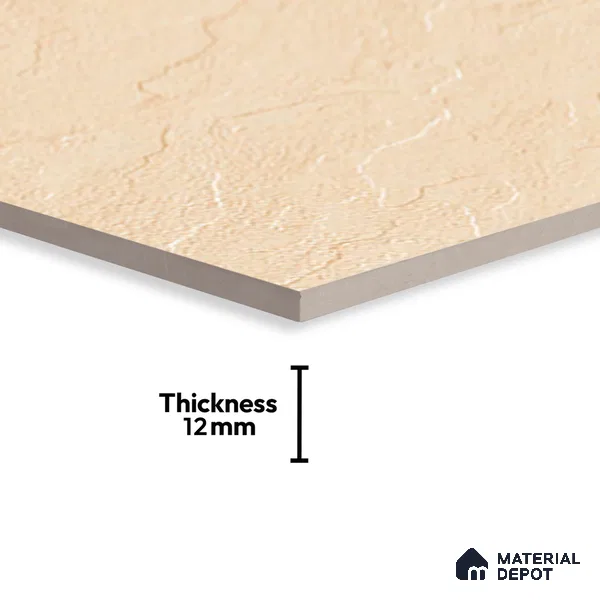 Stone Look Floor Tile TL 09367 D | Matte Finish 16 x 16 inch Vitrified Tile - 12 mm | Suitable For Kitchen, Bathroom, Bedroom & Office | Pattern Alignment May Vary | 2-3 mm Spacer is Mandatory